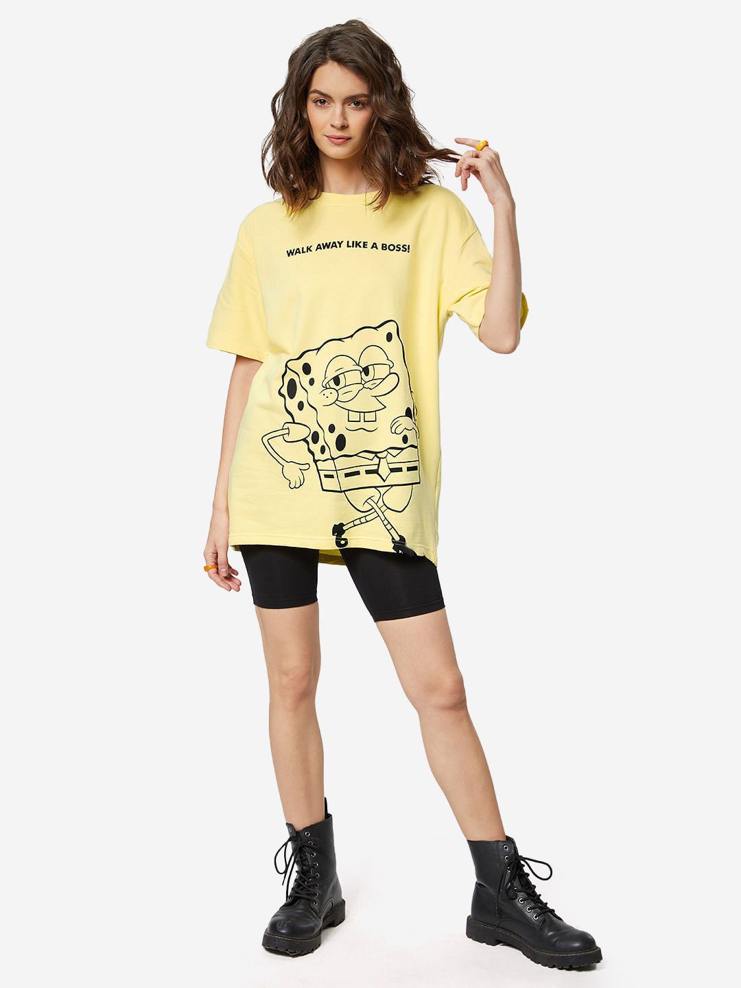 SpongeBob: Like A Boss Women Oversized T-Shirts price